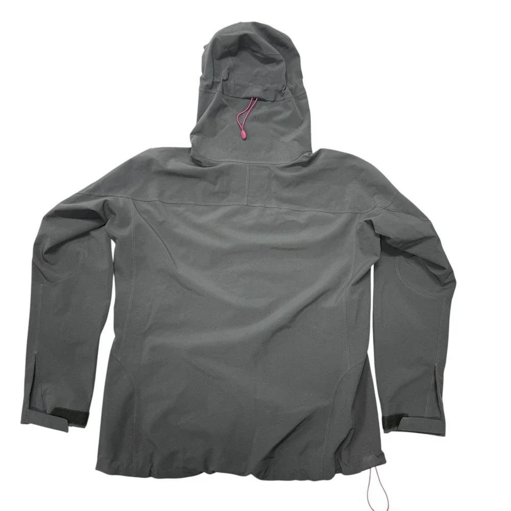 Patagonia Knifeblade Pullover Hoody Womens Large Polartec Softshell Gray Rain